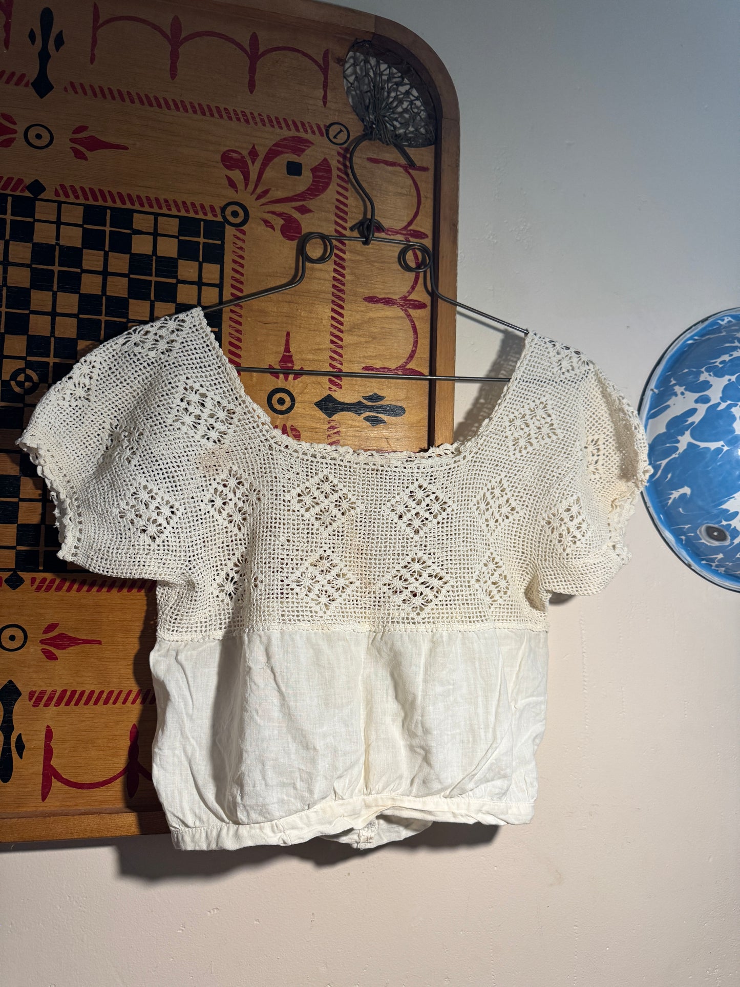 Antique Edwardian Corset Cover w/ Cap Sleeves