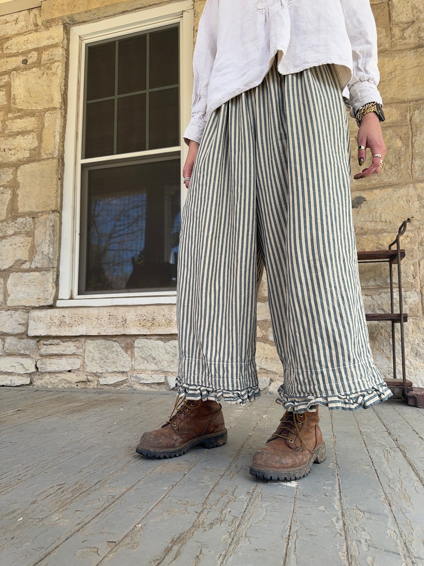 Handmade Wide-Leg Elastic Waist Custom Pants (MTO)