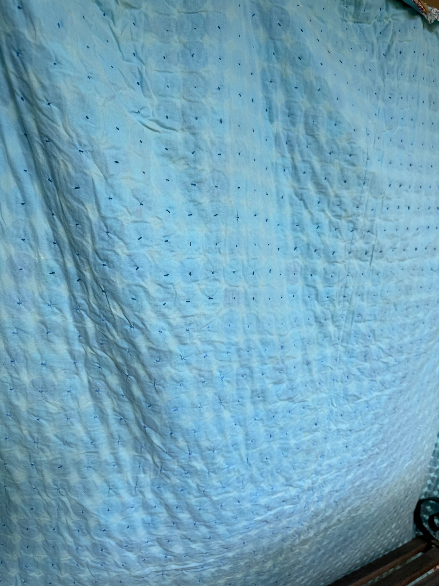 Vintage 1940s Yo-Yo Quilt