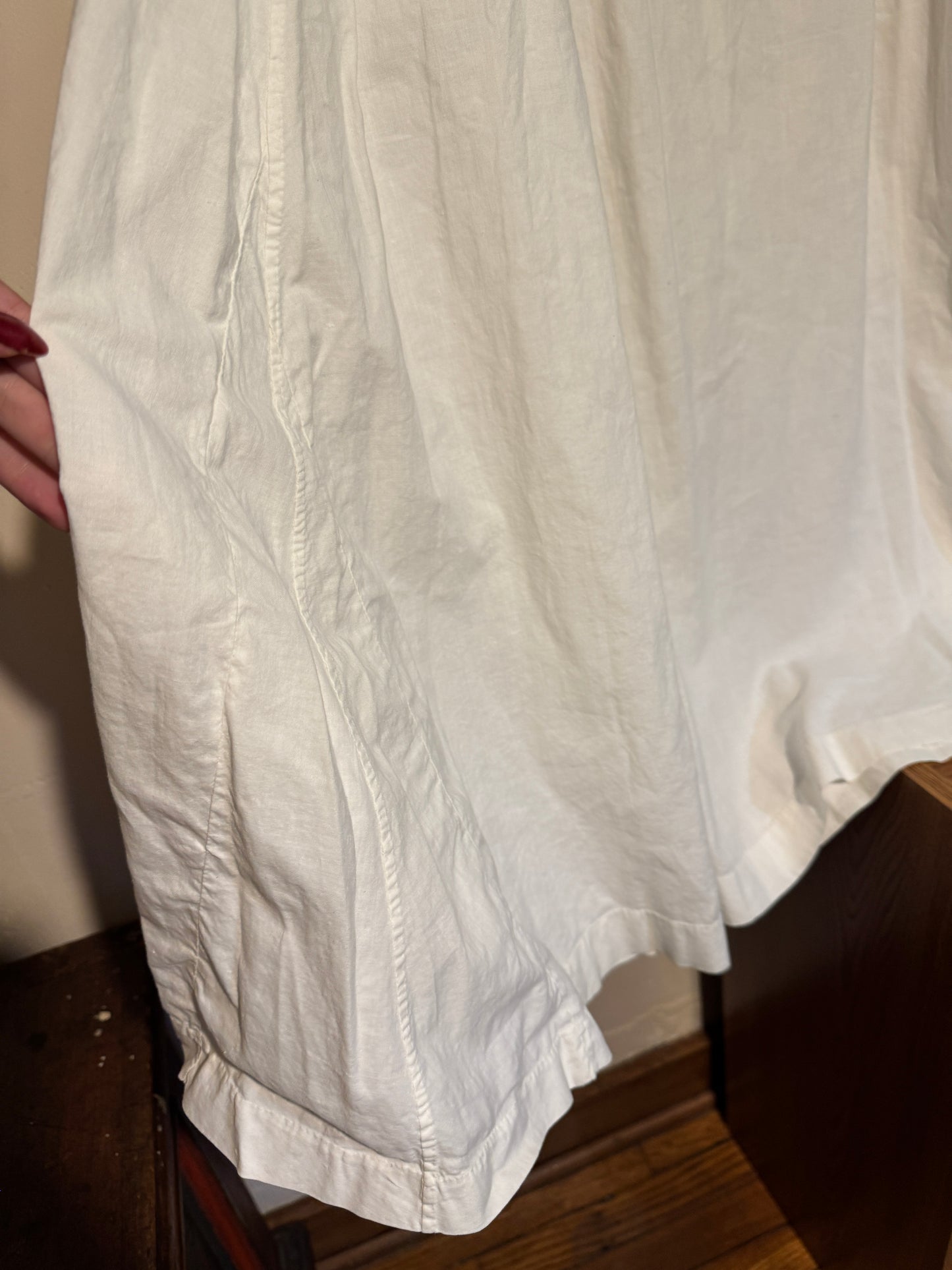 Antique Victorian Pin Tucked Nightgown with Cap Sleeves