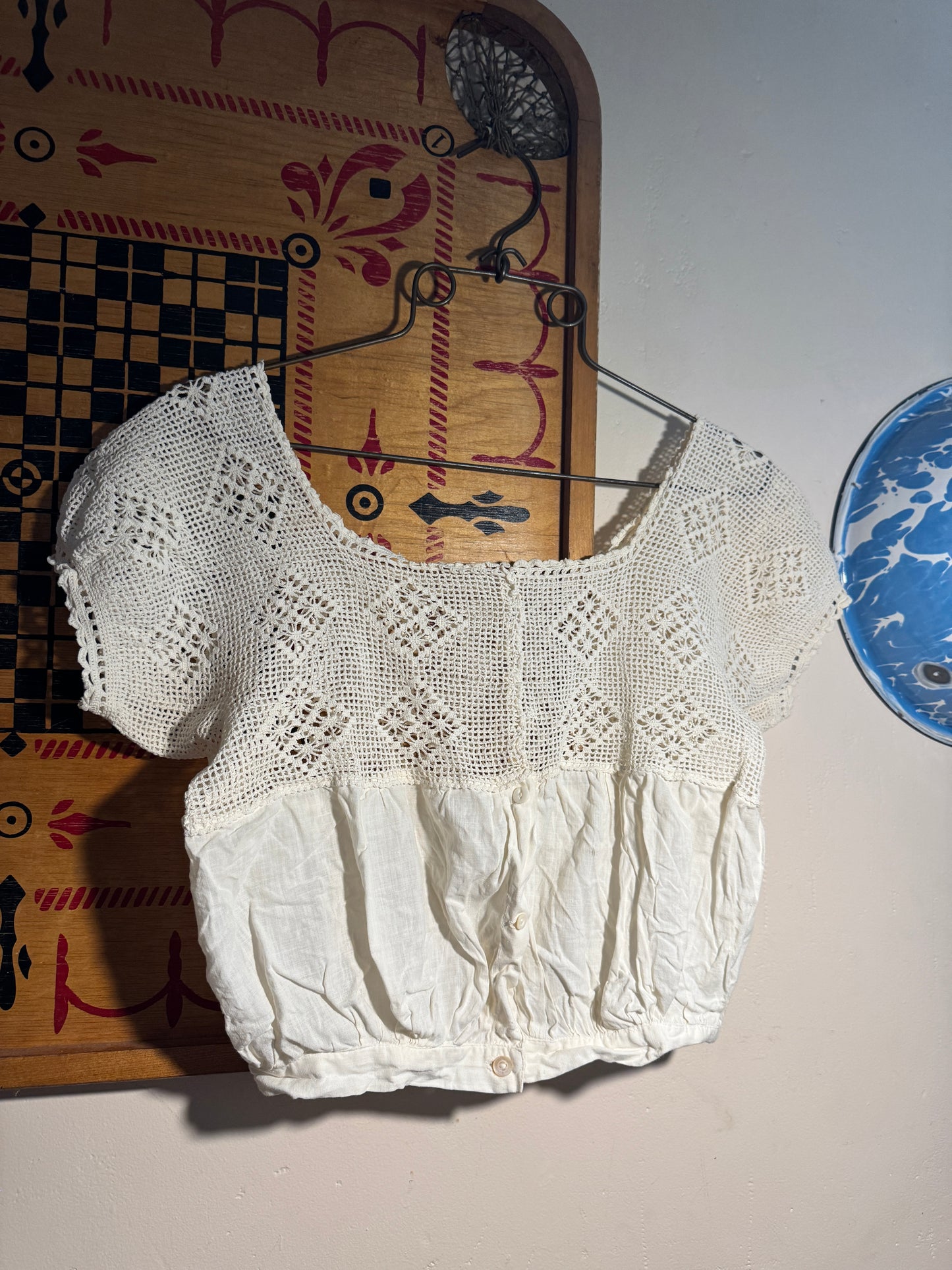 Antique Edwardian Corset Cover w/ Cap Sleeves