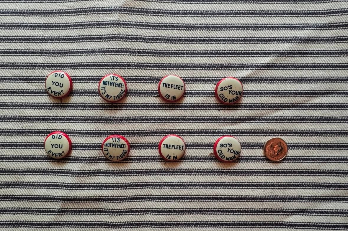 Antique 1930s-40s Pinback Buttons