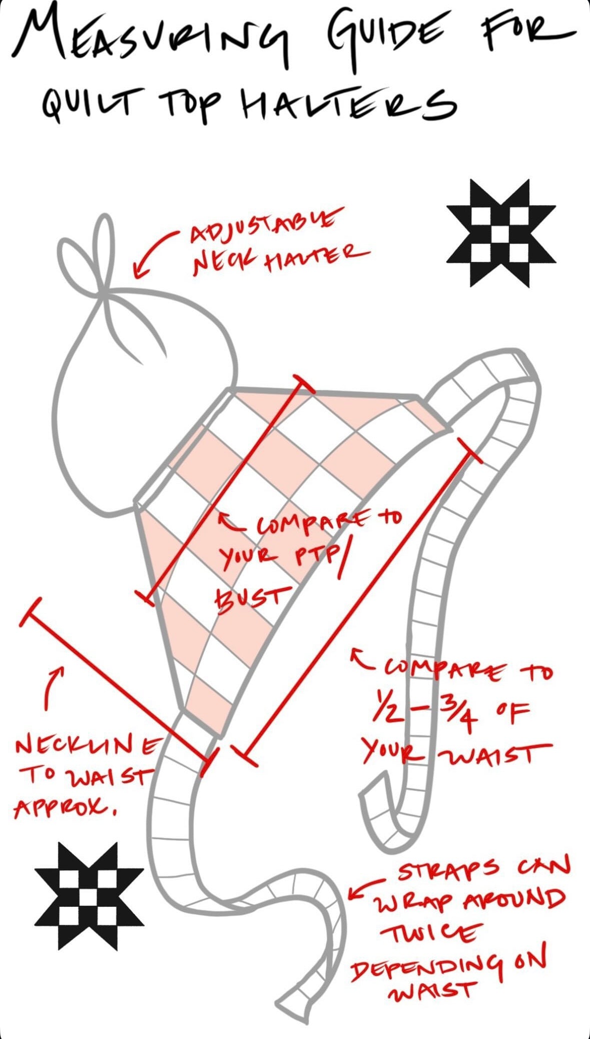 Vintage 9-Patch Quilt Top Halter Tops (reversible)