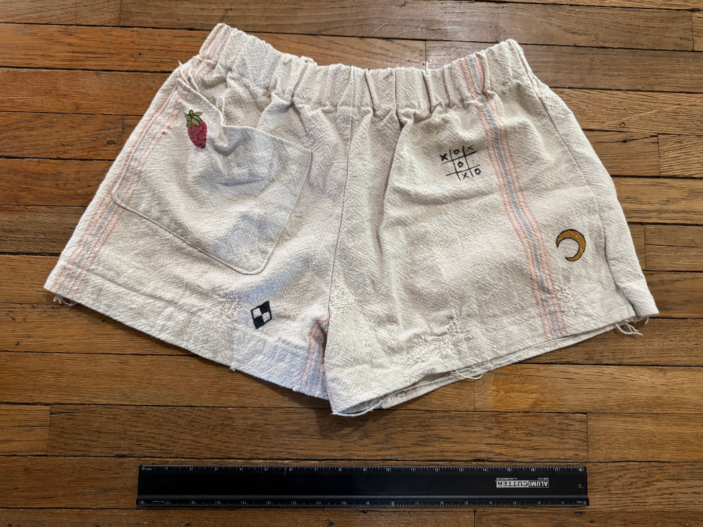 Vintage Painted Feedsack Shorts