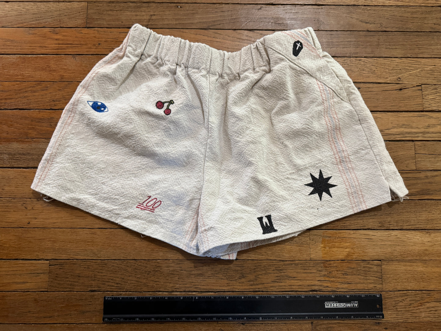 Vintage Painted Feedsack Shorts