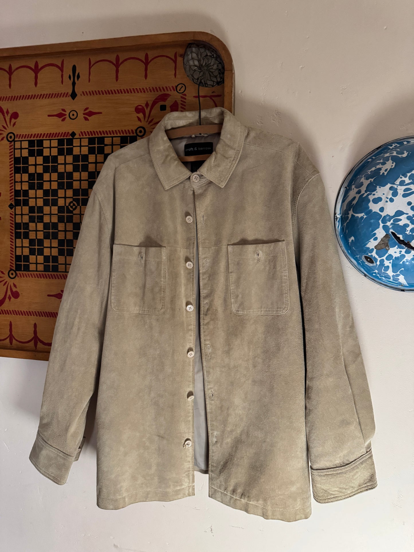 Vintage Cream Suede Jacket