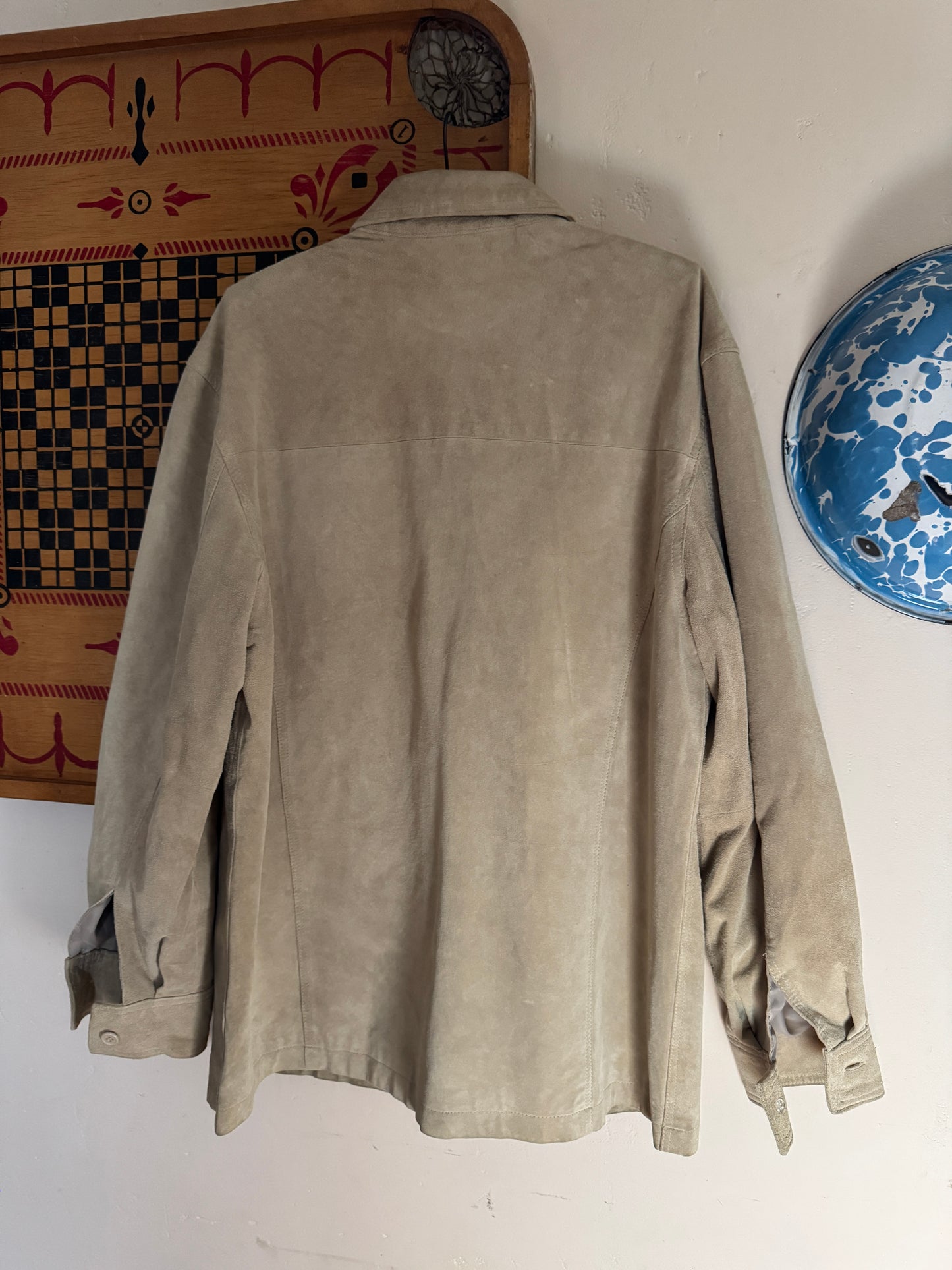 Vintage Cream Suede Jacket
