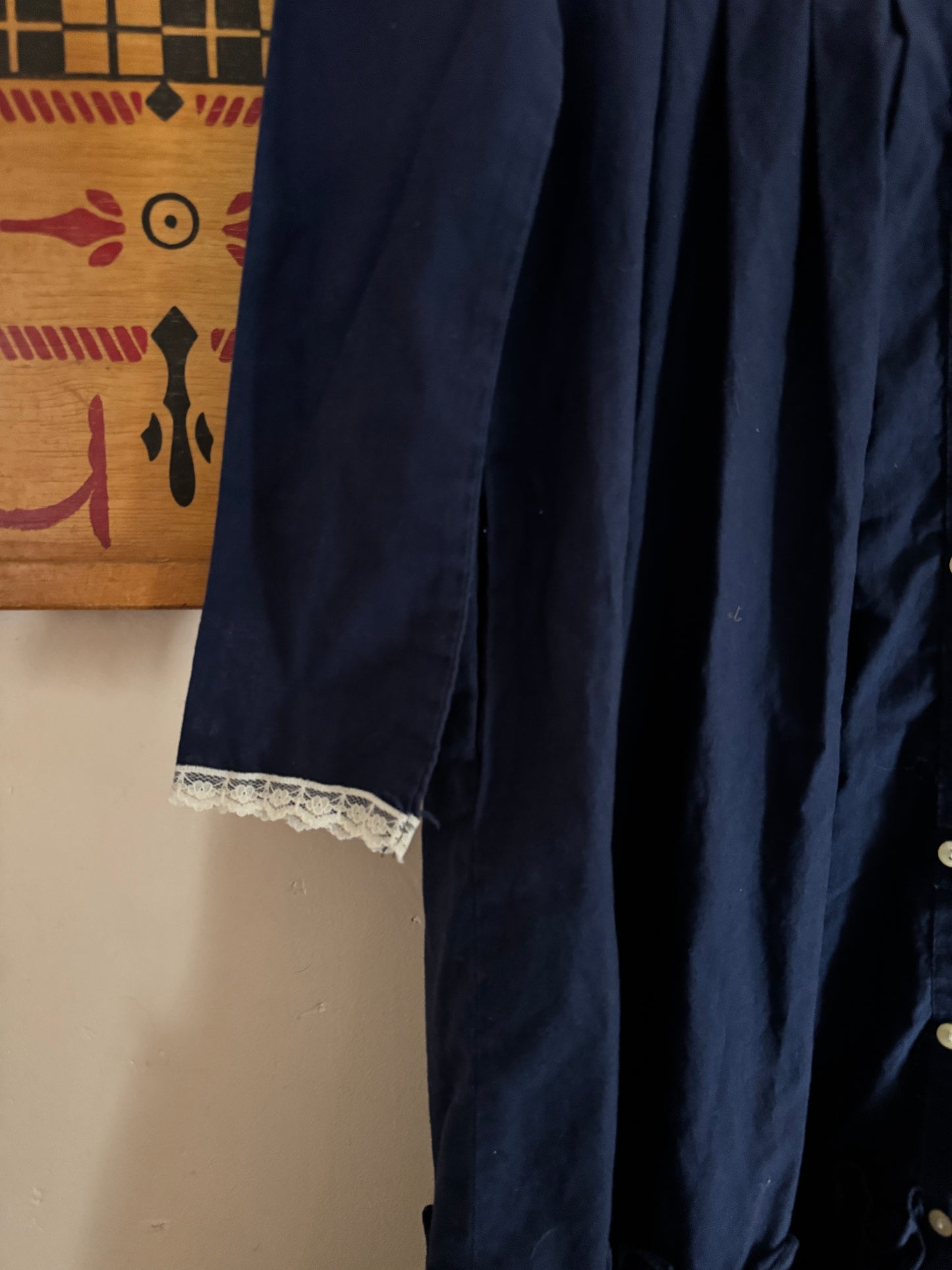 Vintage Gunne Sax Navy Prairie Dress