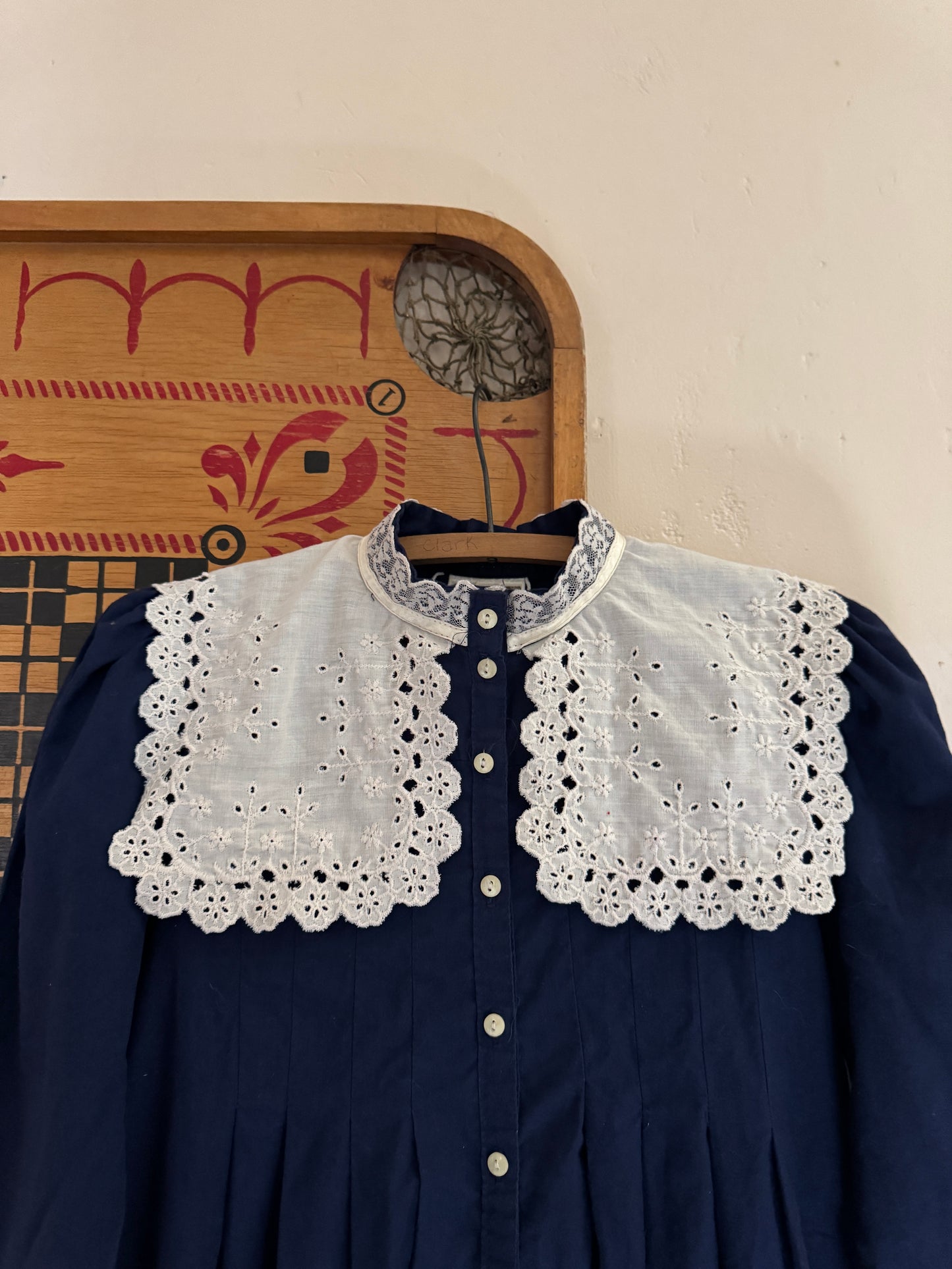 Vintage Gunne Sax Navy Prairie Dress