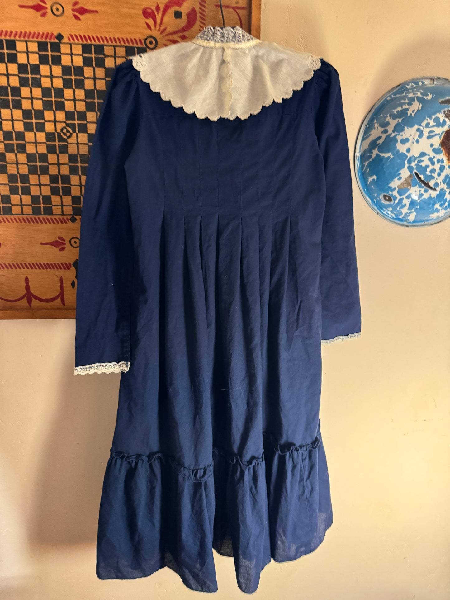 Vintage Gunne Sax Navy Prairie Dress
