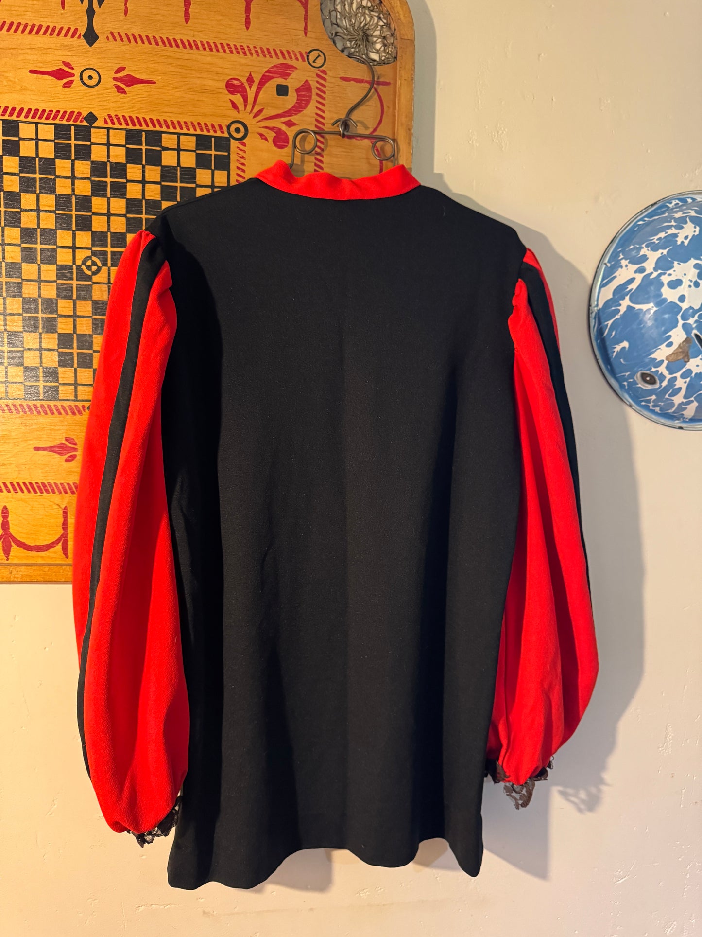 Vintage 1960s Medieval Revival balloon sleeve dress