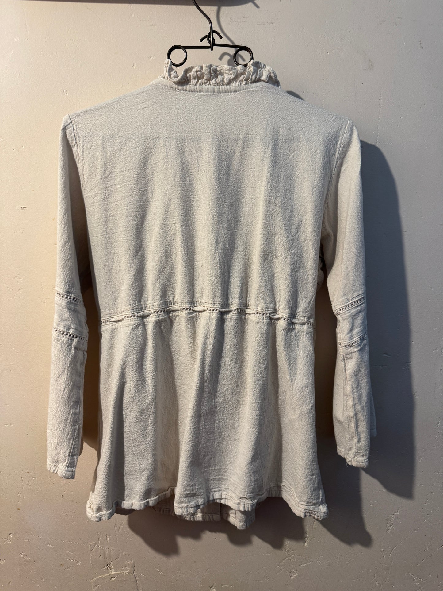 Vintage 1980s Spanish Cream Cotton Blouse