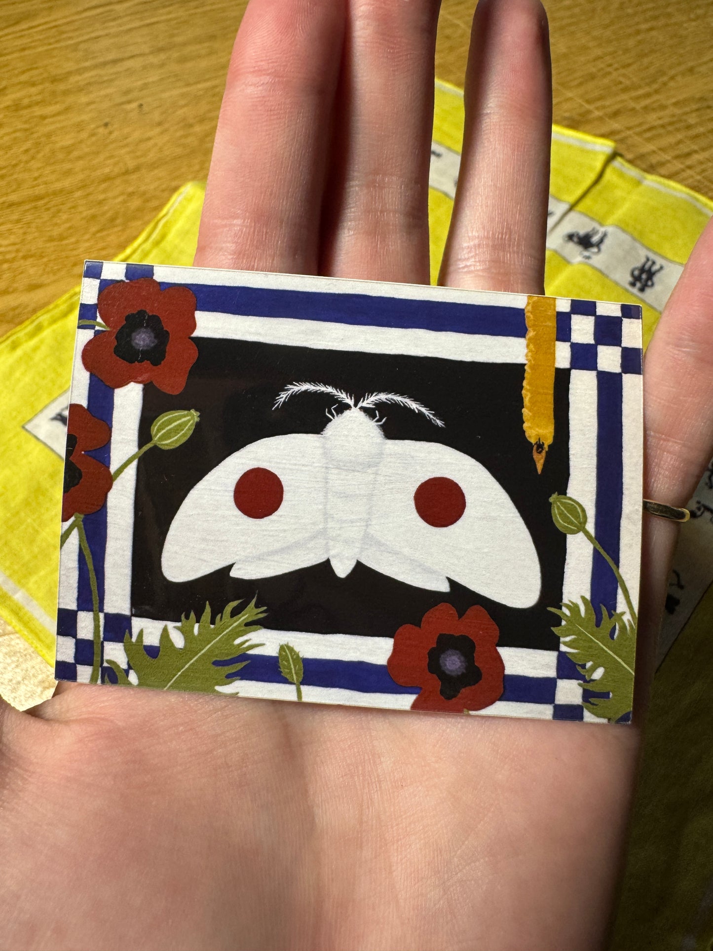 Nippon Moth Painting Sticker