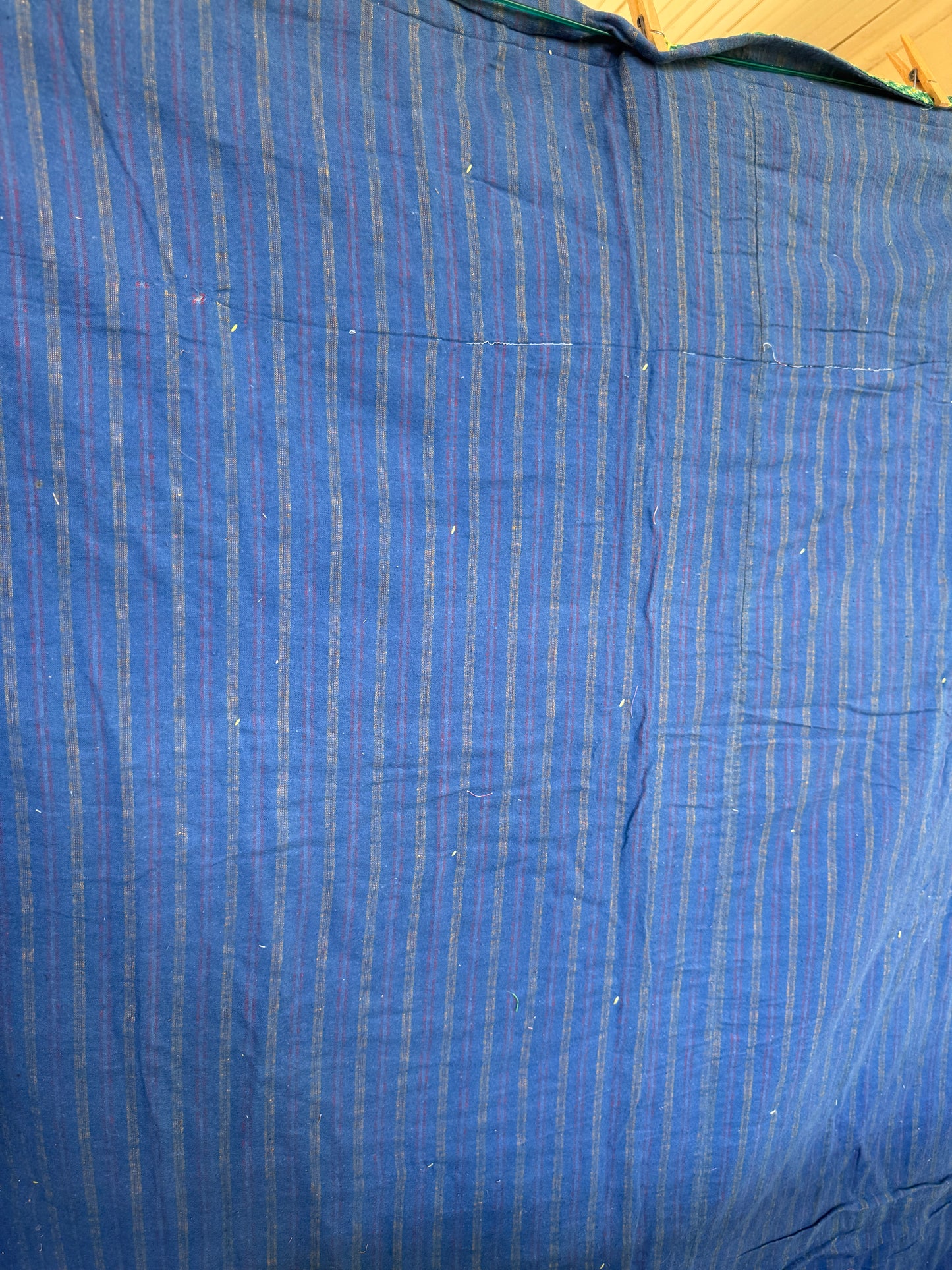 Vintage 1920s-30s Green Feedsack Crazy Tie Quilt