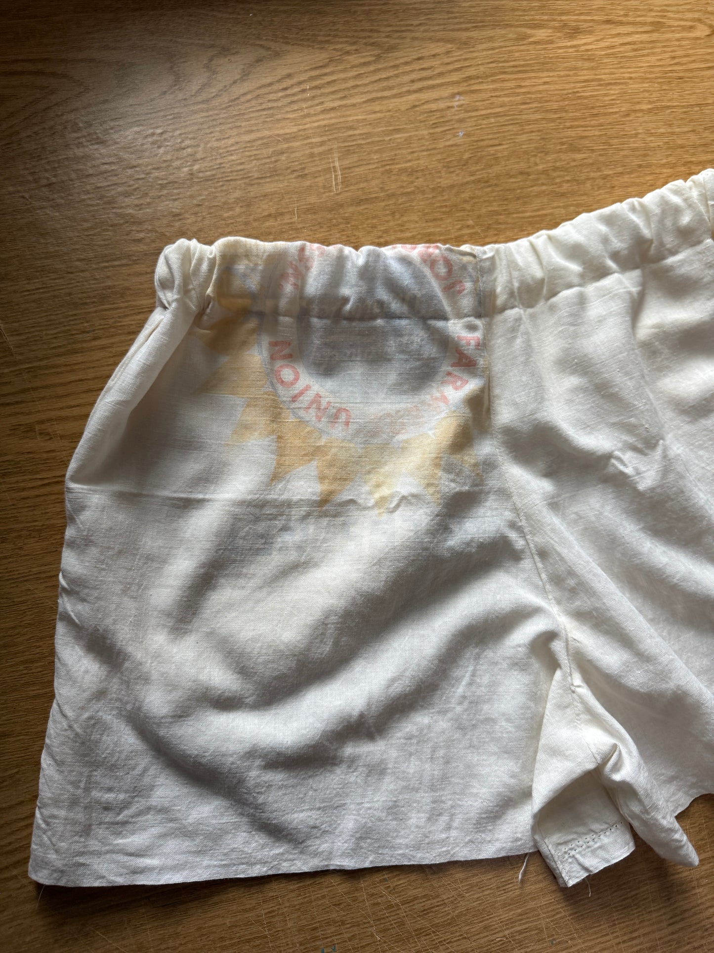 Vintage Feedsack Shorts Union Gold 1