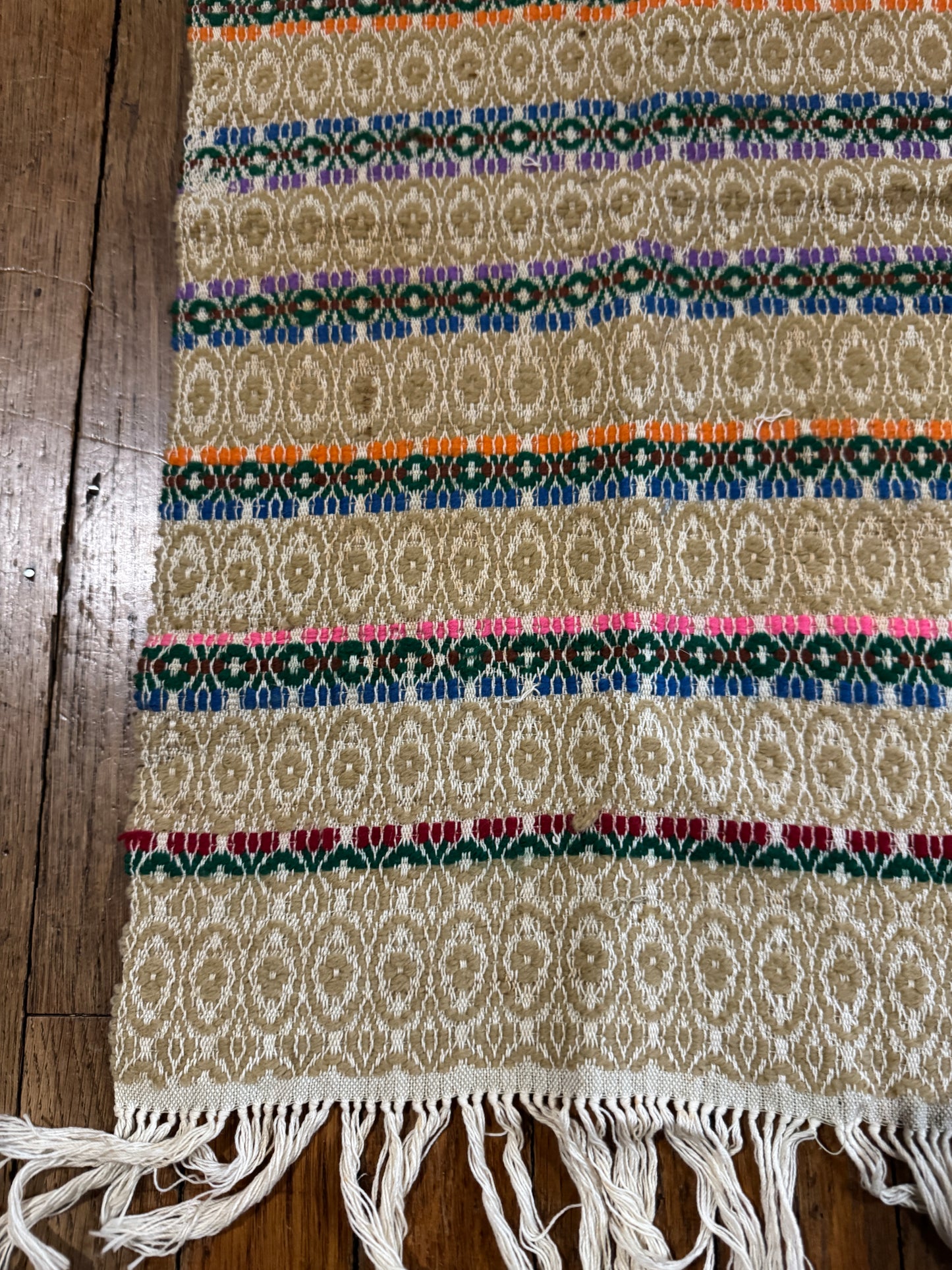 Vintage Woven Wool wall decor or table runner