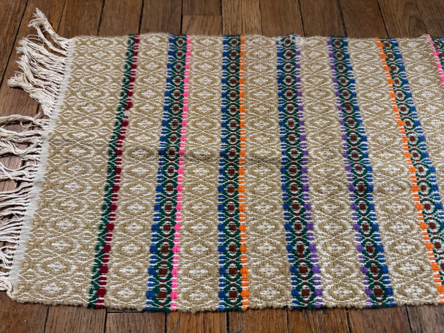 Vintage Woven Wool wall decor or table runner