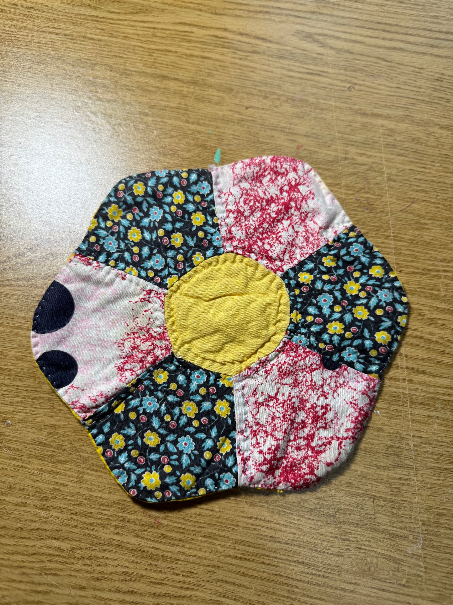 Vintage 1920s-30s Dresden Flower Hot Pad
