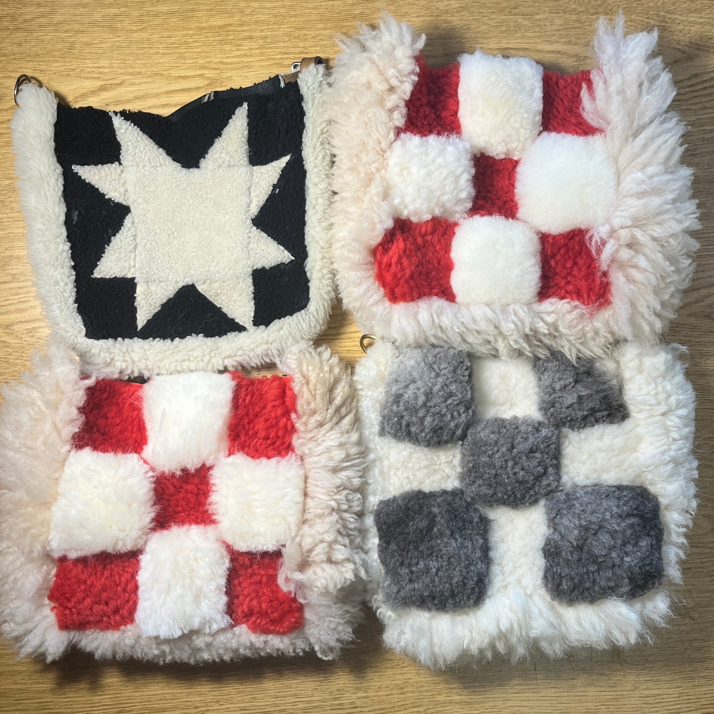 Made-To-Order Mini Shearling 9-Patch Bag