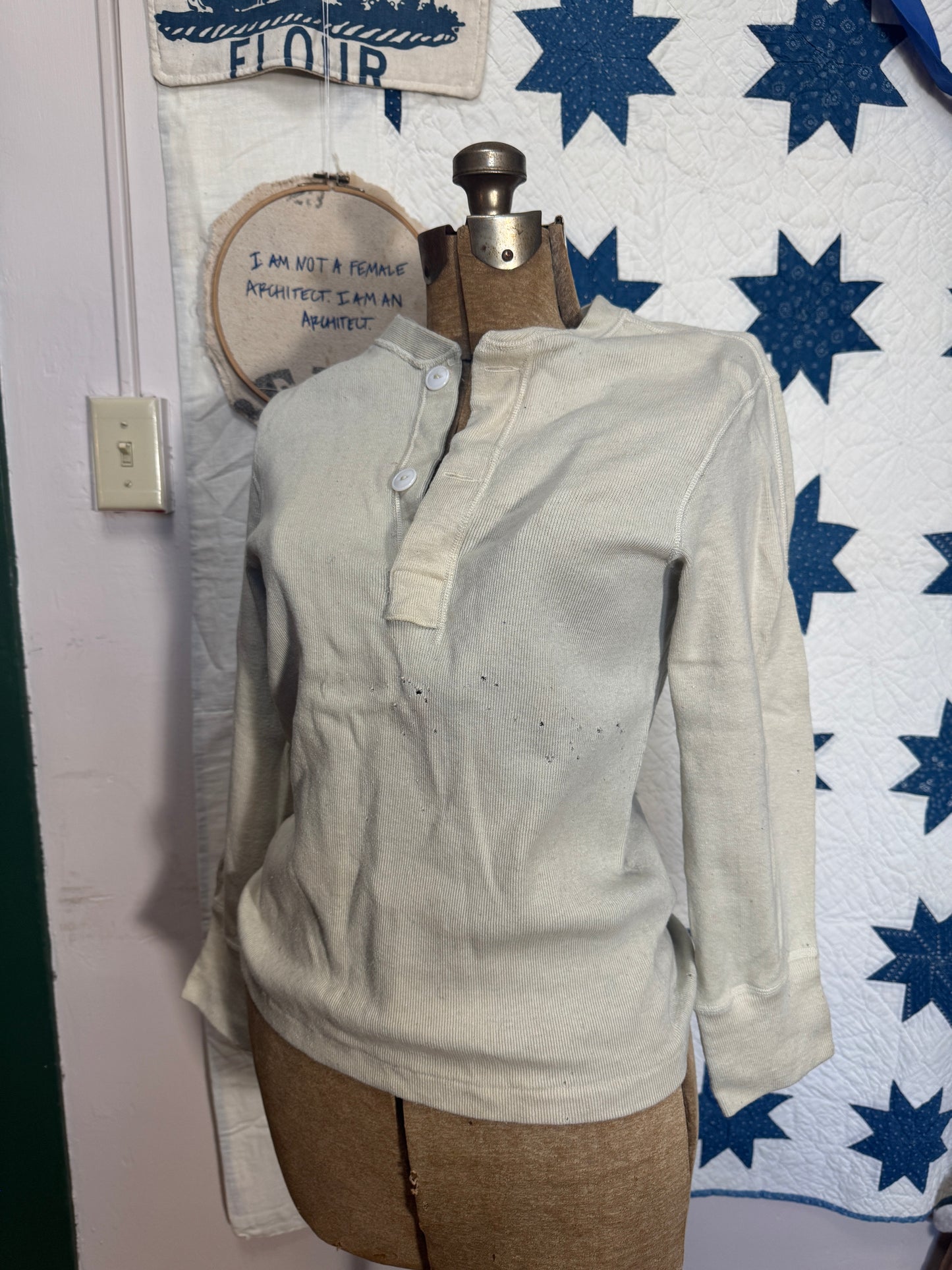 Vintage US Military Wool/Cotton Underlayer Shirt