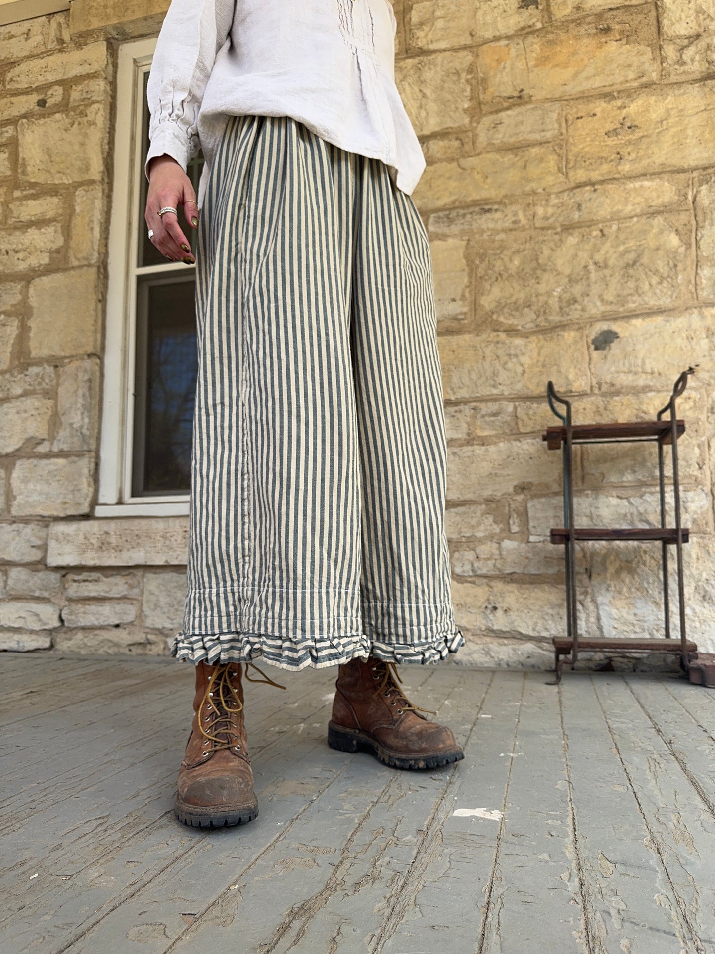 Handmade Wide-Leg Elastic Waist Custom Pants (MTO)