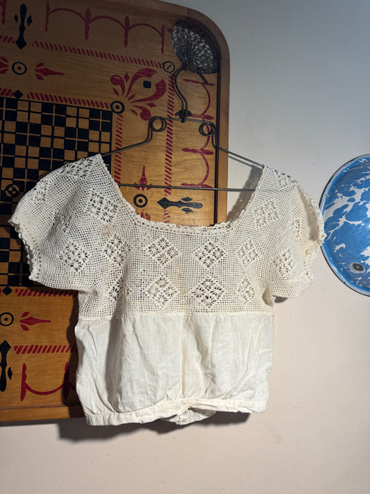 Antique Edwardian Corset Cover w/ Cap Sleeves