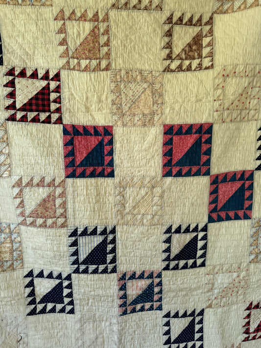 Antique 1880s-1900s Bear Claw Quilt