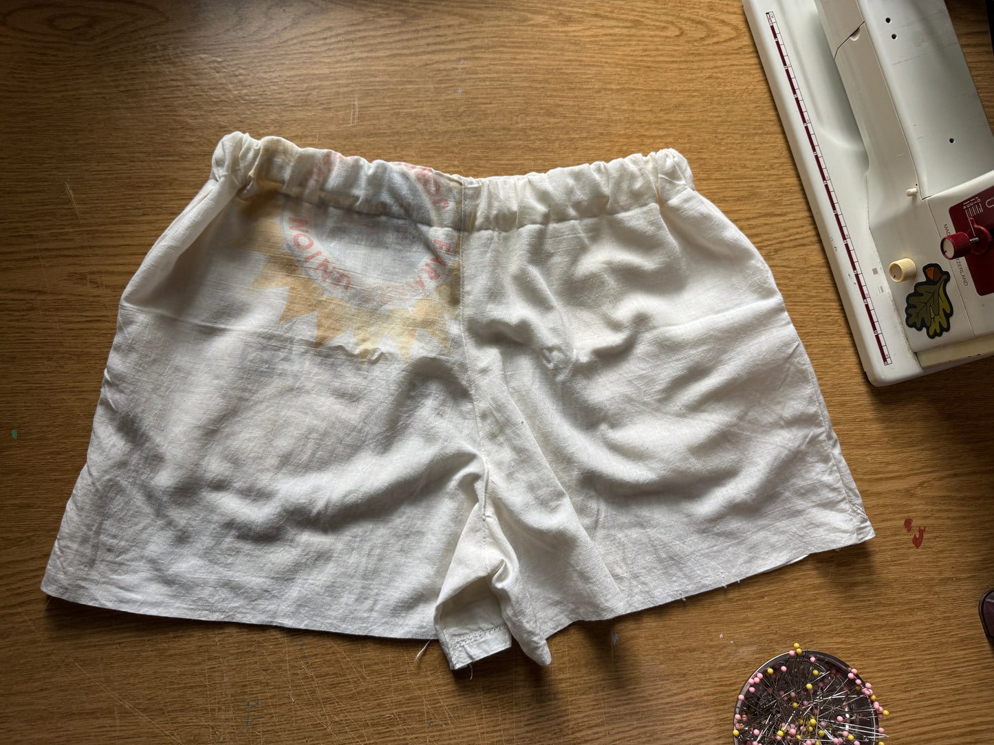Vintage Feedsack Shorts Union Gold 1