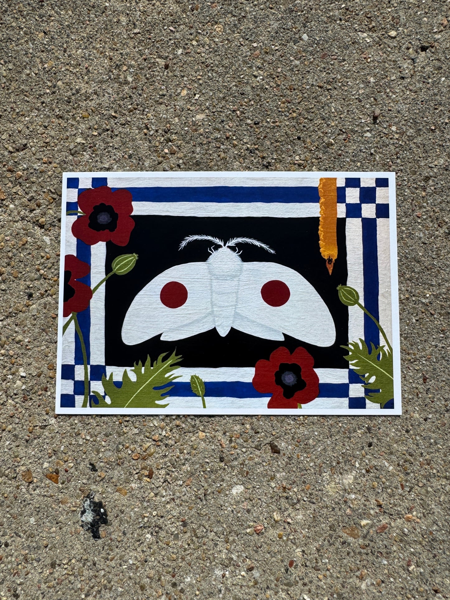 Nippon Moth Painting Small Print