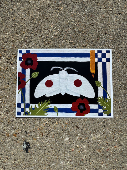 Nippon Moth Painting Small Print