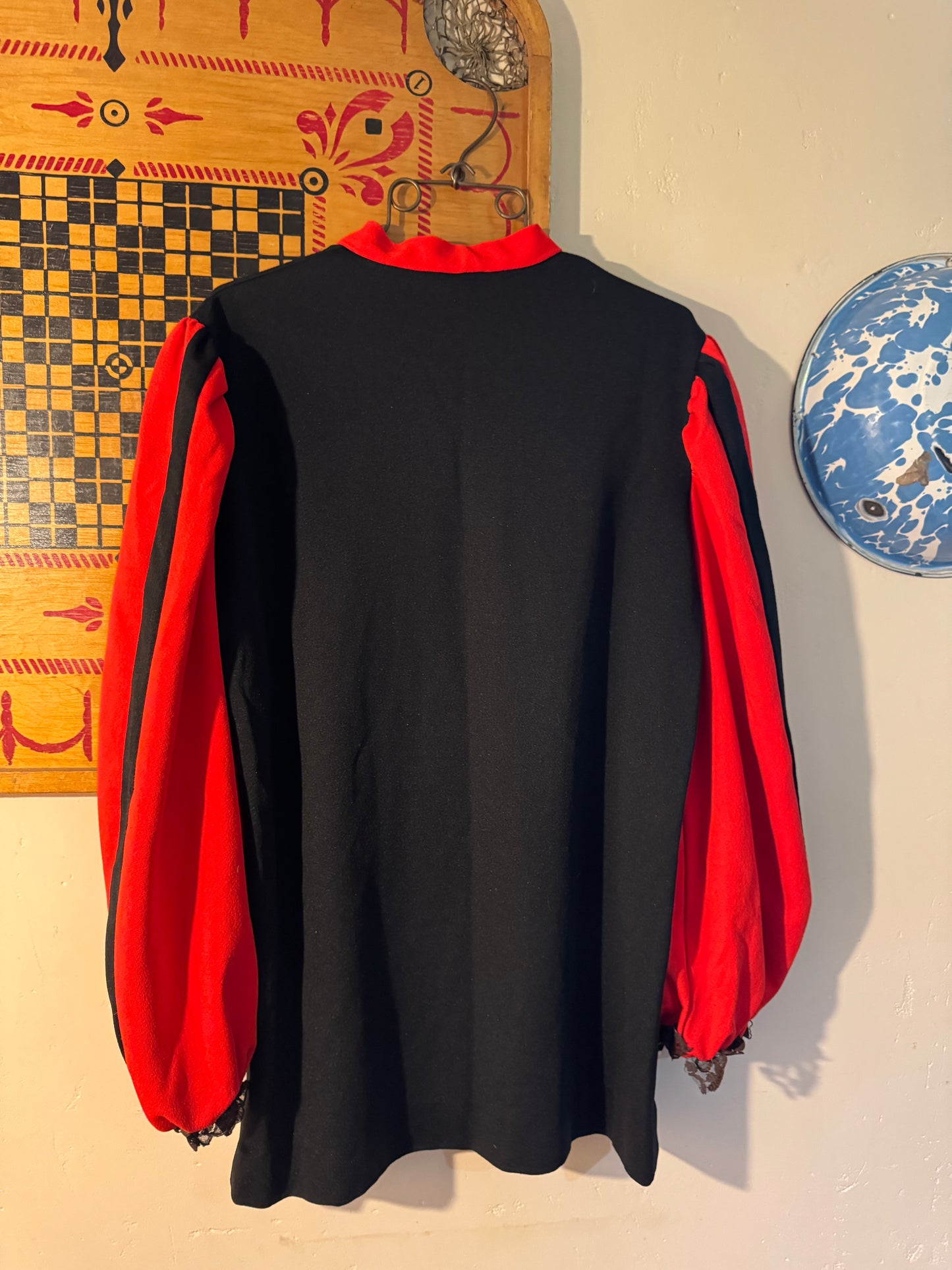 Vintage 1960s Medieval Revival balloon sleeve dress