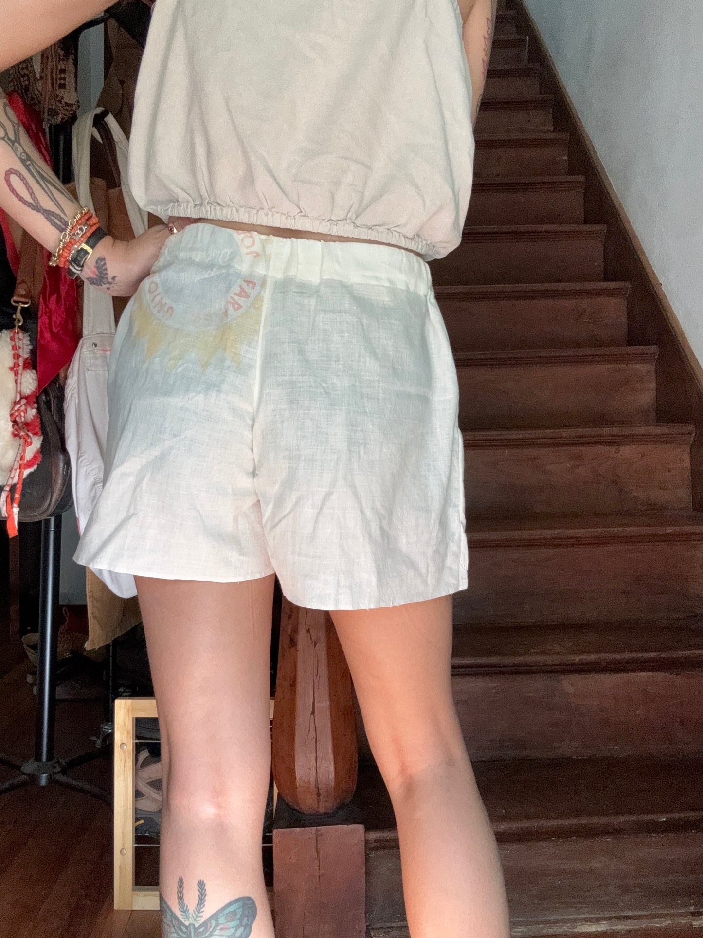 Vintage Feedsack Shorts Union Gold 1