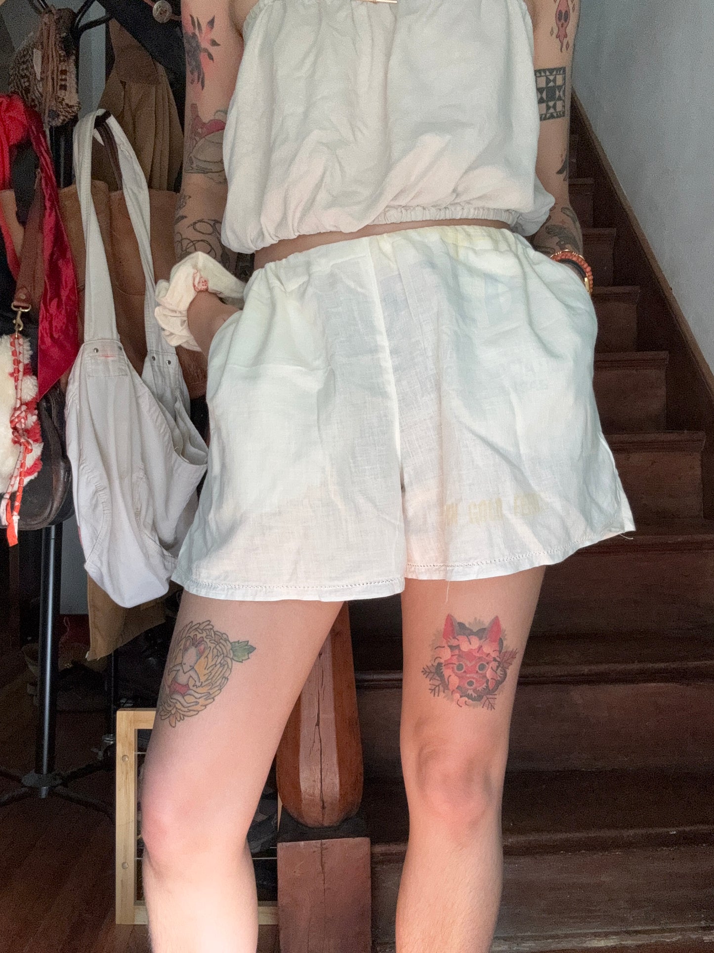 Vintage Feedsack Shorts Union Gold 1