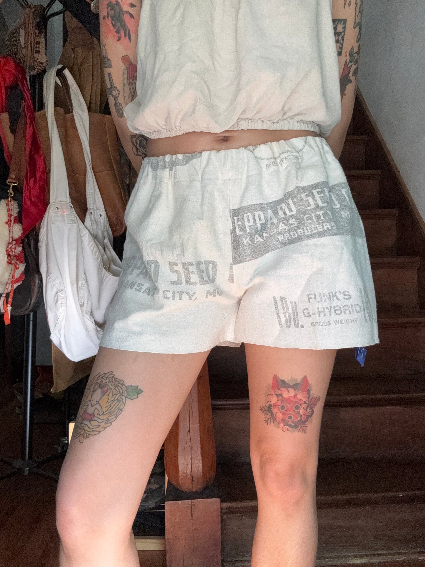 Vintage Feedsack Shorts Peppard Seed